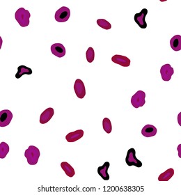 Dark Purple, Pink vector seamless backdrop with dots. Abstract illustration with colored bubbles in nature style. Template for business cards, websites.
