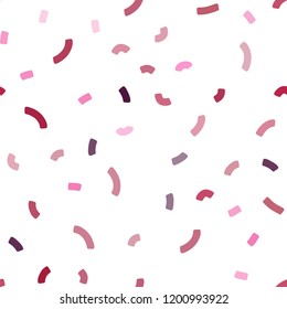Dark Purple, Pink vector seamless pattern with bent ribbons. Shining crooked illustration in marble style. New composition for your brand book.