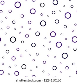 Dark Purple, Pink vector seamless template with circles. Beautiful colored illustration with blurred circles in nature style. Pattern can be used as texture of wallpapers.
