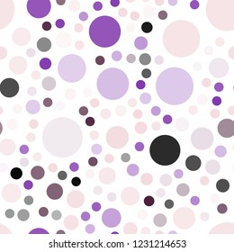 Dark Purple, Pink vector seamless cover with spots. Blurred decorative design in abstract style with bubbles. Pattern can be used for futuristic ad, booklets.