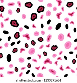 Dark Purple, Pink vector seamless cover with spots. Modern abstract illustration with colorful water drops. Template for business cards, websites.