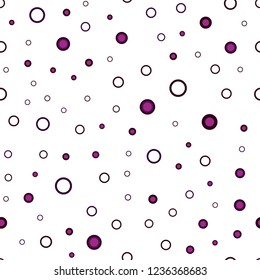 Dark Purple, Pink vector seamless cover with spots. Blurred bubbles on abstract background with colorful gradient. Pattern for trendy fabric, wallpapers.