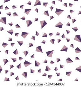 Dark Purple, Pink vector seamless, isometric backdrop with lines, triangles. Glitter abstract illustration with triangular shapes. Pattern for trendy fabric, wallpapers.