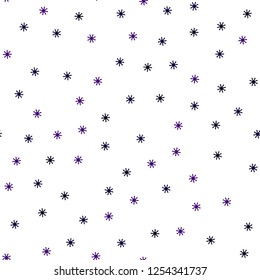 Dark Purple, Pink vector seamless pattern with christmas snowflakes. Colorful snowflakes with gradient on abstract background. Pattern for trendy fabric, wallpapers.