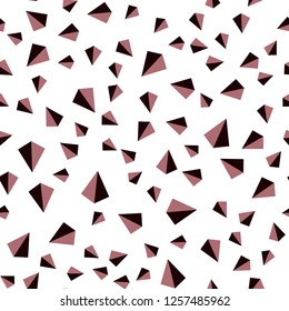 Dark Purple, Pink vector seamless, isometric texture with triangular style. Decorative design in abstract style with triangles. Design for wallpaper, fabric makers.