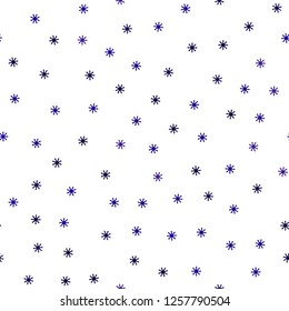Dark Purple, Pink vector seamless cover with beautiful snowflakes. Colorful snowflakes with gradient on abstract background. Texture for window blinds, curtains.