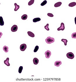 Dark Purple, Pink vector seamless backdrop with dots. Glitter abstract illustration with blurred drops of rain. Trendy design for wallpaper, fabric makers.