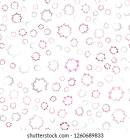 Dark Purple, Pink vector seamless background with bubbles. Glitter abstract illustration with blurred drops of rain. New design for ad, poster, banner of your website.