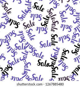 Dark Purple, Pink vector seamless background with 70, 90 % signs of sales. Colorful set of  percentage signs in simple style. Backdrop for ads, leaflets of Black Friday.