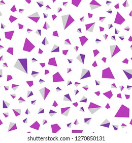 Dark Purple, Pink vector seamless, isometric texture with triangular style. Illustration with set of colorful triangles. Design for wallpaper, fabric makers.