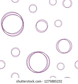 Dark Purple, Pink vector seamless cover with spots. Blurred decorative design in abstract style with bubbles. Template for business cards, websites.
