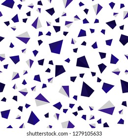 Dark Purple, Pink vector seamless, isometric template with crystals, triangles. Abstract gradient illustration with triangles. Pattern for trendy fabric, wallpapers.