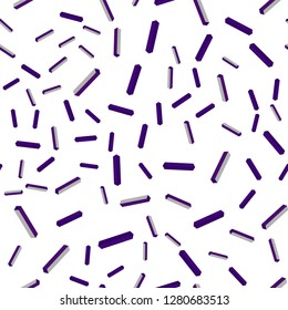 Dark Purple, Pink vector seamless, isometric background with stright stripes. Glitter abstract illustration with colorful sticks. Design for textile, fabric, wallpapers.