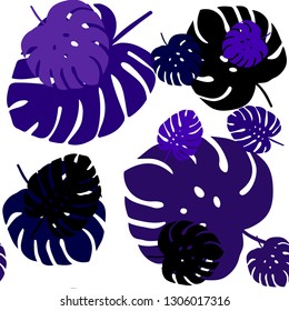 Dark Purple, Pink vector seamless abstract design with leaves. Blurred decorative design in Indian style with leaves. Pattern for design of fabric, wallpapers.