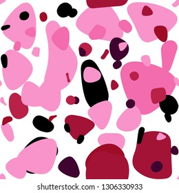 Dark Purple, Pink vector seamless texture with disks. Modern abstract illustration with colorful water drops. Design for textile, fabric, wallpapers.