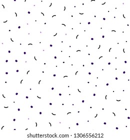 Dark Purple, Pink vector seamless backdrop with dots and lines. Modern abstract colorful illustration with spheres and lines. Template for business cards, websites.
