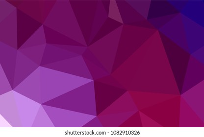 Dark Purple, Pink vector shining triangular backdrop. Elegant bright polygonal illustration with gradient. That new template can be used for your brand book.