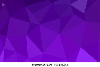 Dark Purple, Pink vector shining triangular layout. Colorful abstract illustration with triangles. A completely new design for your leaflet.