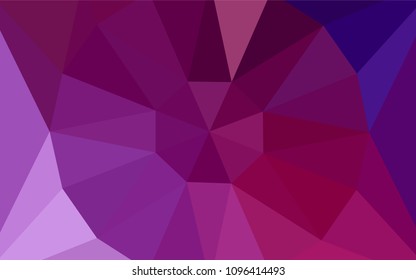 Dark Purple, Pink vector shining triangular backdrop with a gem in a centre. Triangular geometric sample with gradient.  Completely new template for your banner.