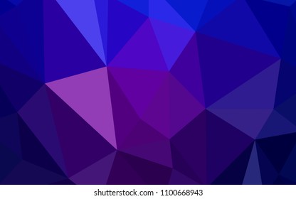 Dark Purple, Pink vector shining triangular backdrop. Creative illustration in halftone style with triangles. Brand new style for your business design.