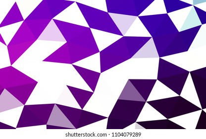 Dark Purple, Pink vector shining hexagonal shining triangular. A vague abstract illustration with gradient. The polygonal design can be used for your web site.