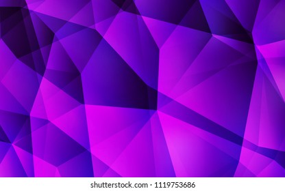 Dark Purple, Pink vector shining triangular layout. Elegant bright polygonal illustration with gradient. Pattern for a brand book's backdrop.