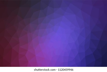 Dark Purple, Pink vector shining triangular cover. Shining polygonal illustration, which consist of triangles. Brand new style for your business design.