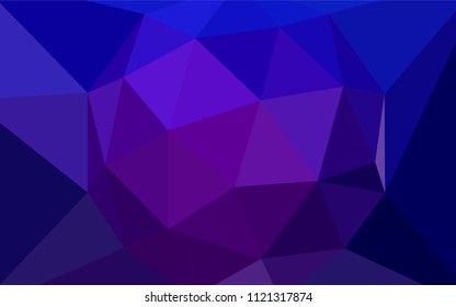 Dark Purple, Pink vector shining triangular cover. Modern abstract illustration with triangles. Completely new template for your banner.