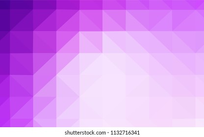 Dark Purple, Pink vector shining triangular cover. Creative geometric illustration in Origami style with gradient. Brand new style for your business design.
