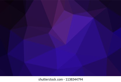 Dark Purple, Pink vector shining triangular backdrop. Elegant bright polygonal illustration with gradient. A new texture for your design.