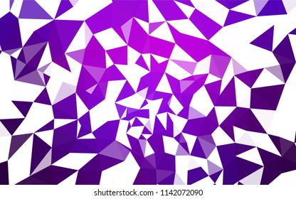 Dark Purple, Pink vector shining triangular backdrop. Colorful illustration in abstract style with triangles. Brand new design for your business.