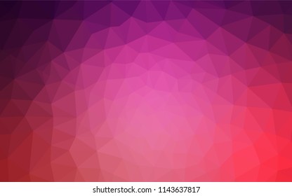 Dark Purple, Pink vector shining triangular backdrop. Colorful abstract illustration with triangles. A new texture for your web site.