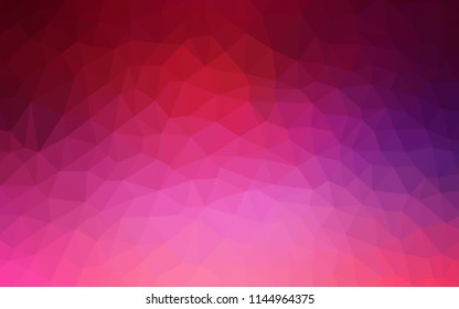 Dark Purple, Pink vector shining triangular cover. Glitter abstract illustration with an elegant triangles. Textured pattern for your backgrounds.
