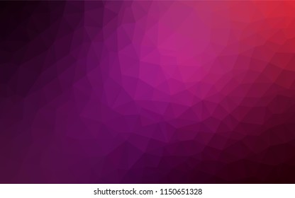 Dark Purple, Pink vector shining triangular backdrop. A sample with polygonal shapes. A new texture for your web site.