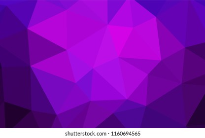 Dark Purple, Pink vector shining triangular backdrop. Glitter abstract illustration with an elegant triangles. Textured pattern for your backgrounds.