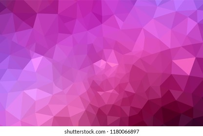 Dark Purple, Pink vector shining triangular layout. Glitter abstract illustration with an elegant triangles. A completely new design for your leaflet.
