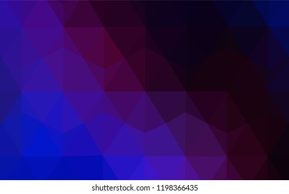 Dark Purple, Pink vector shining triangular backdrop. Polygonal abstract illustration with gradient. Best triangular design for your business.