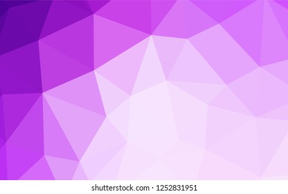 Dark Purple, Pink vector shining triangular backdrop. Modern abstract illustration with triangles. Brand new style for your business design.