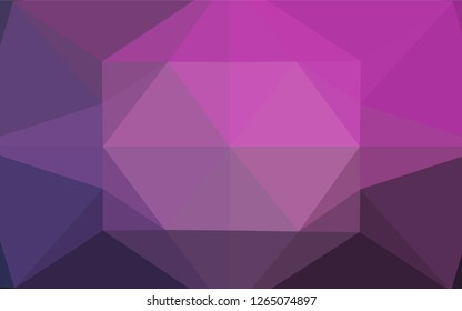 Dark Purple, Pink vector shining hexagonal pattern. Colorful abstract illustration with gradient. The polygonal design can be used for your web site.