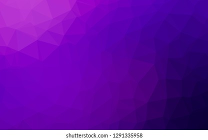 Dark Purple, Pink vector shining triangular pattern. A vague abstract illustration with gradient. Brand new style for your business design.