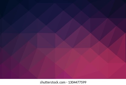 Dark Purple, Pink vector shining triangular pattern. A completely new color illustration in a vague style. Brand new design for your business.