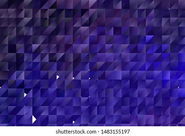 Dark Purple, Pink vector shining triangular background. Polygonal abstract illustration with gradient. Brand new style for your business design.