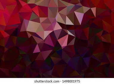 Dark Purple, Pink vector shining triangular layout. Triangular geometric sample with gradient.  Textured pattern for your backgrounds.