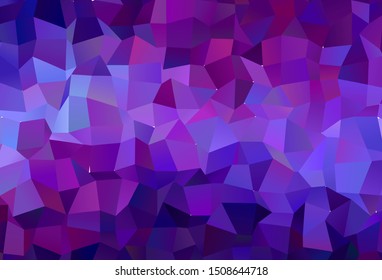 Dark Purple, Pink vector shining triangular backdrop. Modern abstract illustration with triangles. Pattern for a brand book's backdrop.