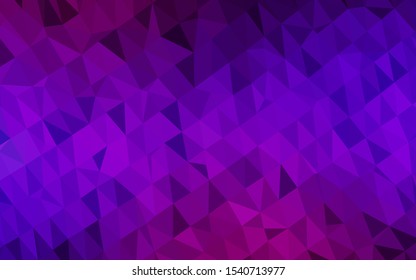 Dark Purple, Pink vector shining triangular template. Shining colored illustration in a Brand new style. Template for your brand book.