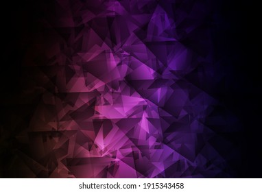 Dark Purple, Pink vector shining triangular background. Modern abstract illustration with triangles. Pattern for a brand book's backdrop.