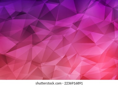 Dunkelviolett, rosafarbene Vektorgrafik, dreieckiges Layout. Farbige abstrakte Illustration mit Dreiecken. Vorlage für die Hintergründe des Handys.