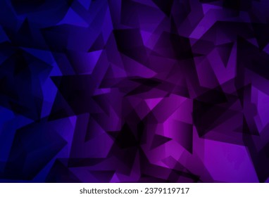 Púrpura oscuro, vector rosa brillante diseño triangular. Ilustración poligonal brillante, que consiste en triángulos. Mejor diseño triangular para su negocio.