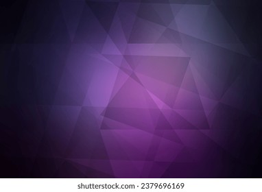 Púrpura oscuro, vector rosa brillante fondo triangular. Muestra con formas poligonales. Nueva plantilla para tu libro de marcas.