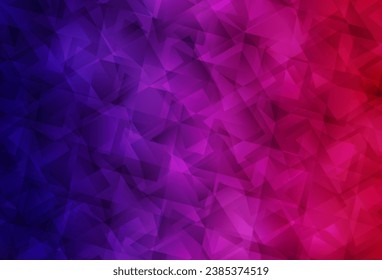 Púrpura oscuro, vector rosa brillante fondo triangular. Ilustración colorida y brillante con triángulos. Nuevo diseño para su negocio.